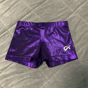GK Girls Purple Metallic Shorts